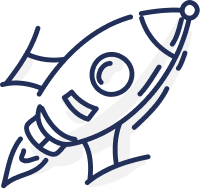 raketa tmavě modrá